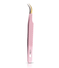 Pink Precision Curve Tweezer
